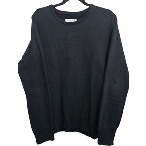 Reigning Champ Mens XL Black Midweight Terry Crewneck Sweatshirt Made in Canada